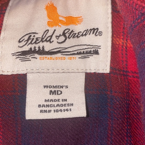 ❤️NWOT Field & Stream flannel plaid shirt size medium❤️ - Picture 8 of 9